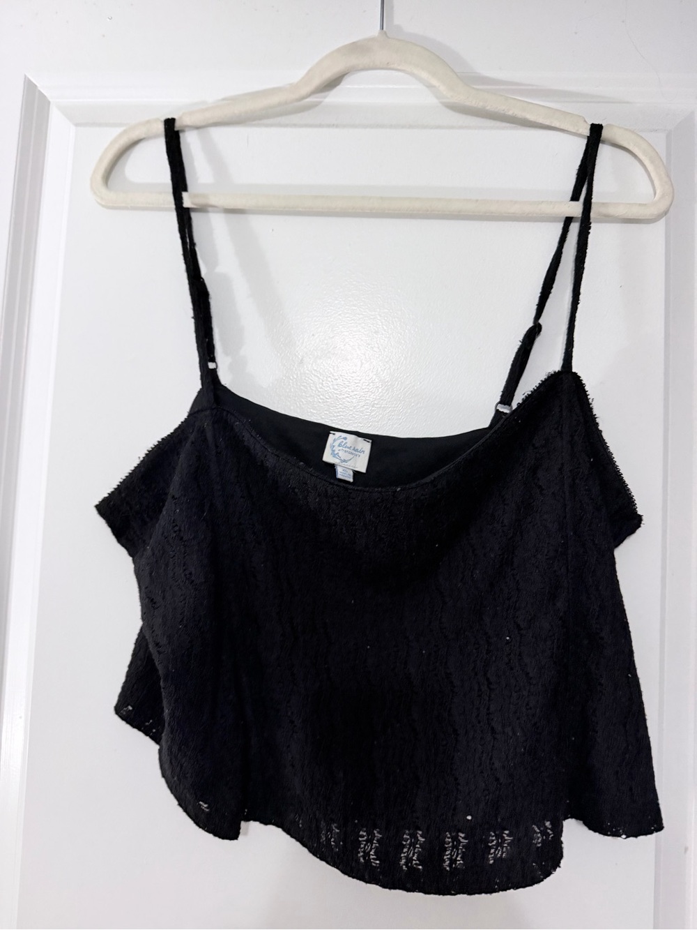 Blue Rain Black Lace Camisole Tank Top